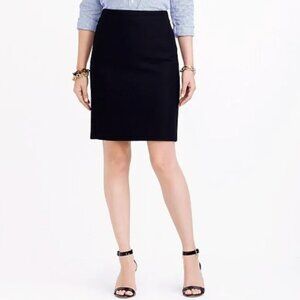 J.Crew Black Wool The Pencil Skirt